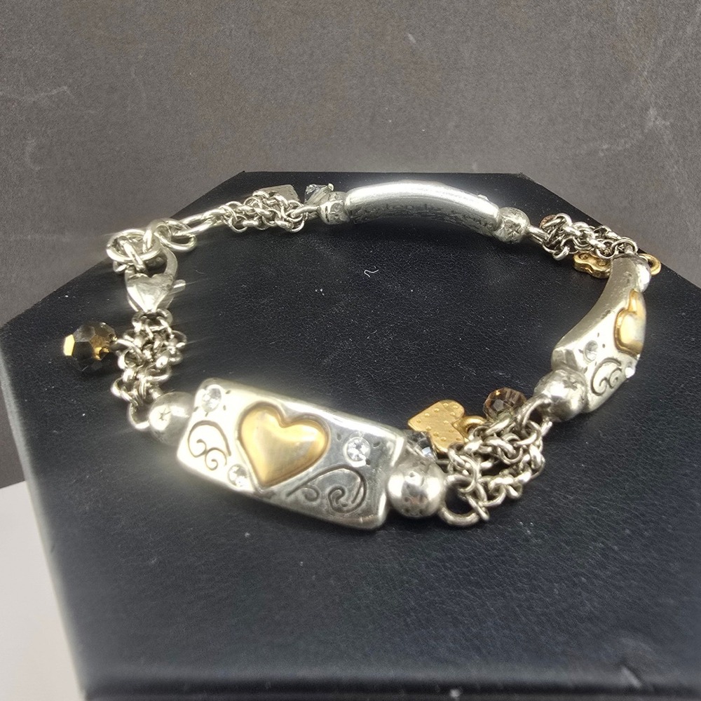 Brighton Remember Your Heart Charm Bracelet Two Tone